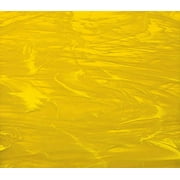 OCEANSIDE STAINED/FUSING GLASS SHEETS - YELLOW/WHITE WISPY FUSIBLE (Small 8" x 12")