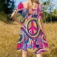 thumbnail image 3 of Robe Rétro Hippie Peace and Love Robe d'Été pour Femmes 2024 Robes gala Robe de Soirée pour Femmes, 3 of 4