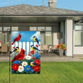 thumbnail image 3 of JOOCAR Linen Garden Flag with Cardinals and Chickadees for Spring Summer Home Outdoor Garden Yard Door Decor 12x18 inch, 3 of 5
