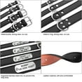 thumbnail image 3 of Didog Personalized Leather Dog Collars with Custom ID Nameplate with D ring Free Engraved S M L XLRed/Grey/Pink, 3 of 6