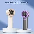 thumbnail image 3 of Portable Turbo Fan 100 Gears Wind Speed Mini Hand Held Fans with Hiking Hook,Type-C Rechargeable Desk Stood Air Cooler B, 3 of 7