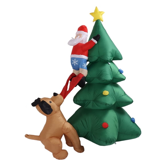 Árbol De Navidad Inflable 1.8m Iluminación De Alta Velocidad Ventiladores De Bajo Ruido Explotan La Decoración Del árbol De Navidad Jardín Al Aire Libre Jardín