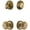 Vintage Brass, variant on Grandeur 834274 Georgetown Solid Brass Single Cylinder Keyed Entry Knobset And Deadbolt
