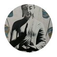 thumbnail image 4 of WYYP Buddha Statue Lotus Position Plant Round Tablecloth 100% Polyester Fiber Great for Home Kitchen/Parties/Holiday Dinner White, 4 of 8
