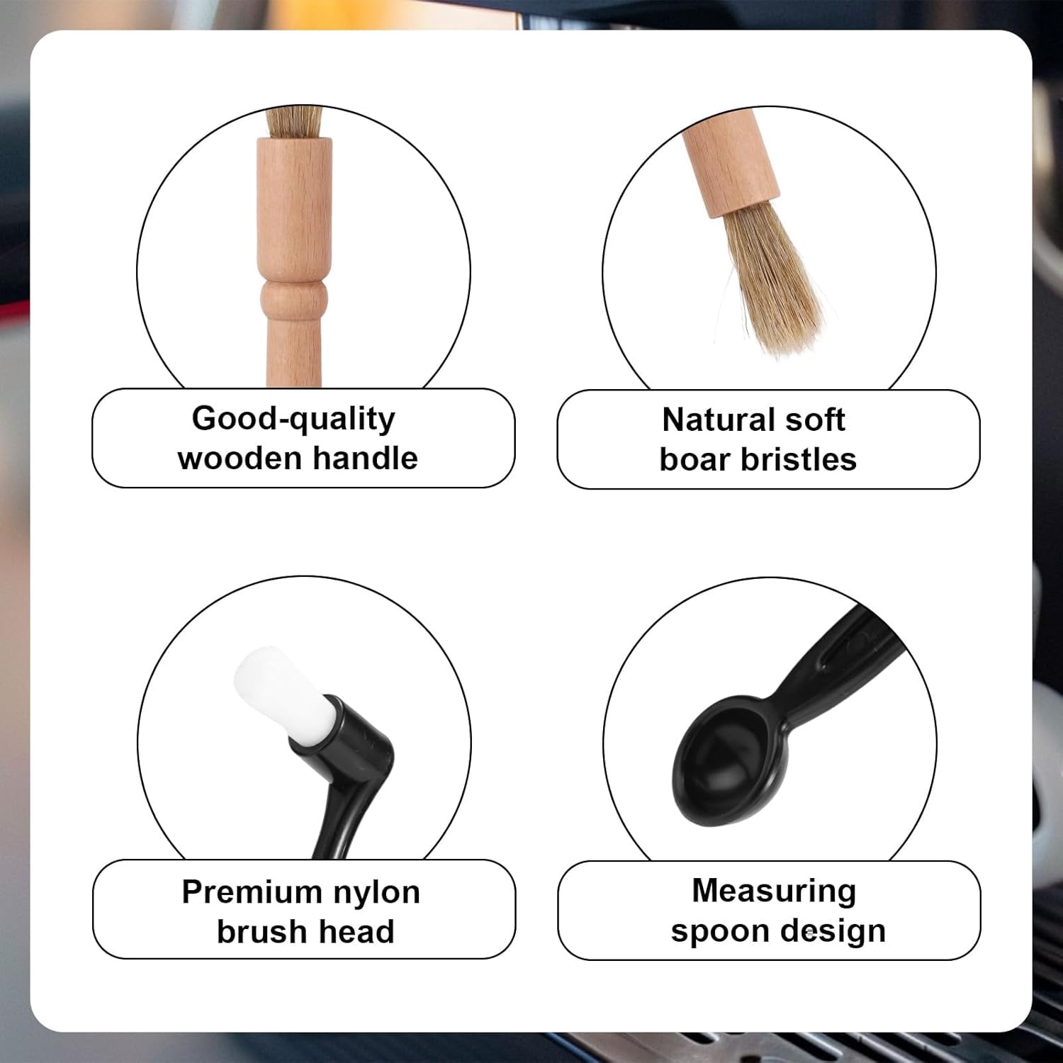 15pcs Coffee Machine Cleaning Brush Kit, Espresso Machine Cleaning Tools Set with 10 Size Detail Clean Brushes Accessories for Water Bottles Glasswares Mugs Coffee Pots Cups