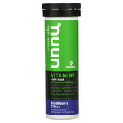 Angle View: NUUN Hydration Vitamins + Caffeine Blackberry Citrus -- 10 Tablets Pack of 3
