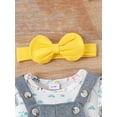 thumbnail image 6 of Biekopu Baby Girls 3Pcs Easter Outfits Romper + Bunny Suspender Skirt + Headband Set Newborn Clothes, 6 of 9