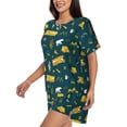 thumbnail image 2 of Fotbe Camping Print Pajama Set for Women 2 Piece Loungewear Short Sleeve Tops and Shorts Set Soft Sleepwear-X-Large, 2 of 7