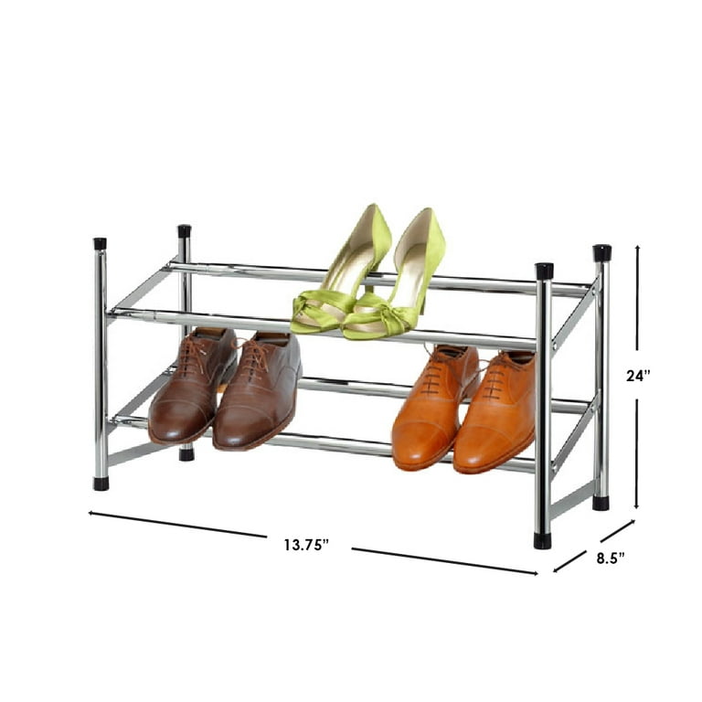 Nroech Expandable Shoe Rack Storage Organizer-Adjustable 2 Tier Wood and  Metal Shoe Shelf Heavy Duty Free Standing Shoe Rack for Closet Bedroom  Entryway (Natural) - Yahoo Shopping
