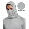 thumbnail image 2 of BALEAF Men's Sun Protection Hoodie Shirt UPF 50+ Long Sleeve UV SPF T-Shirts with Mask Rash Guard Fishing Lightweight Gray Size S, 2 of 6