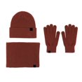 thumbnail image 1 of Conjunto de gorro y bufanda Prolriy para mujer, hombre y mujer, otoño e invierno, cálido y bonito gorro de lana, bufanda, guantes, tres gorros de punto para la nieve, mitones y bufandas, conjuntos de, 1 of 4