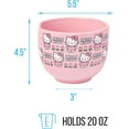 thumbnail image 3 of Silver Buffalo Sanrio Hello Kitty Flowers Pattern Ceramic Ramen Noodle Rice Bowl with Chopsticks, Microwave Safe, 20 Ounces, 3 of 10
