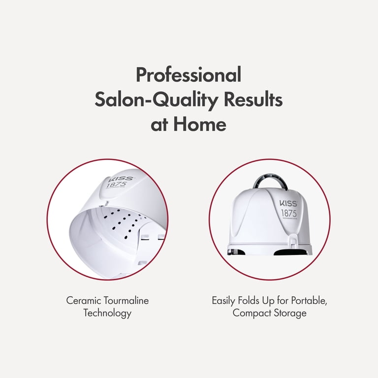 KISS Salon Pro Ceramic Tourmaline Portable Hair Dryer, 1875 Watts