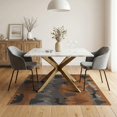 thumbnail image 3 of ODIKA 5'x7' Washable Area Rug Wildlife Landscape Forest Wilderness Motif Border Vintage Cabin Flowing Dynamic for Dining Room, Under Table, Home Office, Non-Slip Chair-Friendly, 3 of 7