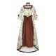 thumbnail image 1 of Vestido Retro de Mujer Vintage de Manga Larga Con Cuello Cuadrado Estampado de Corte Vintage Vestido de Noche Vestido de Fiesta Falda Gran Manga Acampanada Vestido Con Lazo Con Volantes Odeerbi  ODB115529, 1 of 5