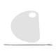 thumbnail image 4 of Paleta de mezcla para decoración de uñas con espátula, bandeja para mezclar maquillaje transparente con orificio para el pulgar, forma semicircular acrílica, 4 of 8