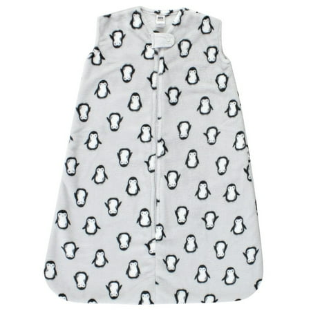 

Hudson Baby Unisex Baby Plush Sleeveless Sleeping Bag Sack Blanket Gray Penguin 6-12 Months