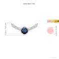 thumbnail image 3 of ANGARA Natural Sapphire & Diamond Curved Bar Pendant in 14K White Gold for Women (Size-4mm) | September Birthstone, Anniversary, Jewelry Gift for Women | Natural Blue Sapphire Necklace, 3 of 8