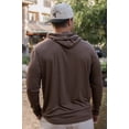 thumbnail image 2 of Burlebo Men's Long Sleeve Hoodie Sweatshirt (Heather Brown, Medium), 2 of 2