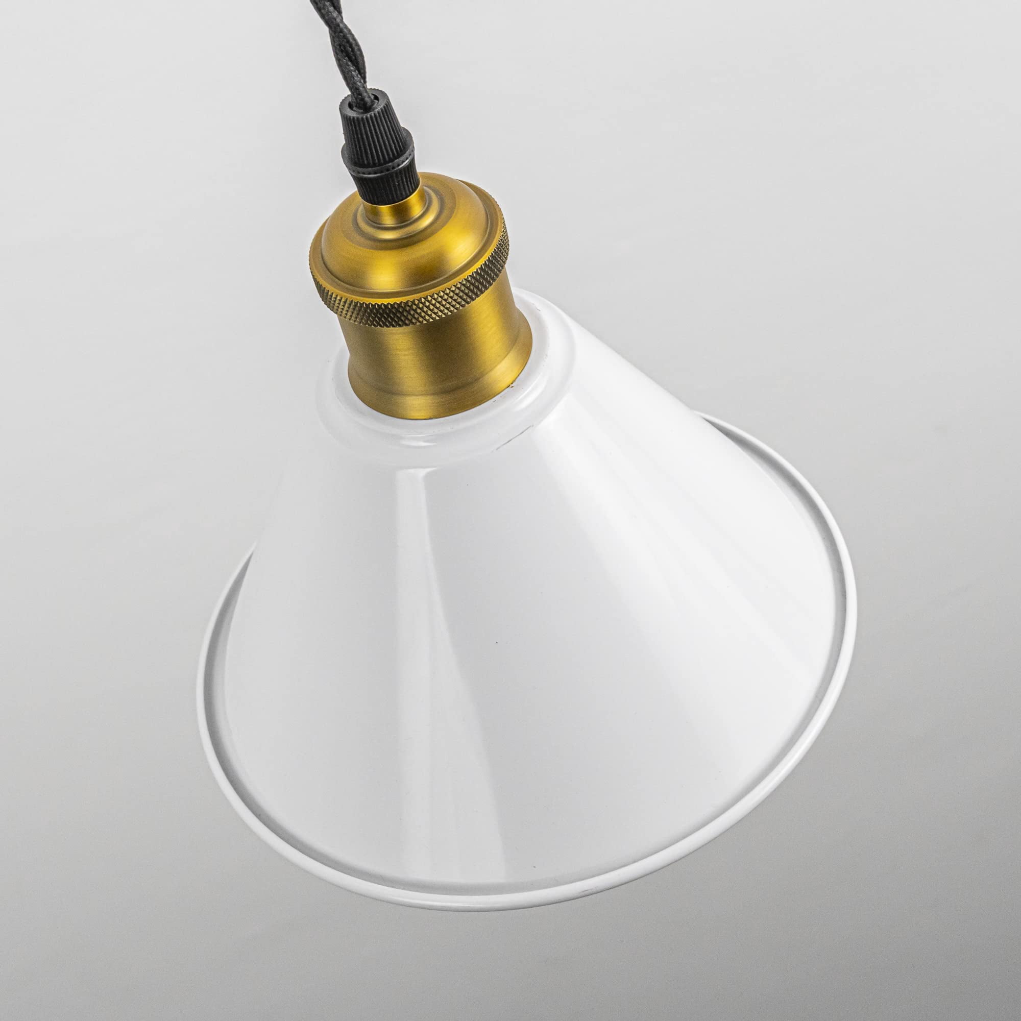 KAYYELAMP 1x Plug in Cable Track Rail, 2X Adjustable Cord White Track Lighting Fixtures Matt Brass Finish E26 Base H-Type Vintage Design for Kitchen Loft(No Bulb)