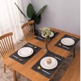 thumbnail image 4 of Colourtree Transparent & Green 4 Pcs Table Placemats Woven Washable Placemats - Heat Tolerant No Stain Kitchen Placemats Pewter Mesh Easy To Clean, 4 of 7