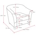 thumbnail image 2 of CorLiving Shirley Contemporary Brown Linen Fabric Tub Chair, 2 of 5