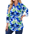 thumbnail image 2 of Fantaslook Womens Button Down Shirts Boho Floral Printed Long Sleeve Blouses Business Work Shirt Dressy Casual Loose Tops, 2 of 10