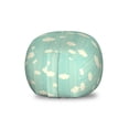 thumbnail image 1 of Clouds Storage Toy Bag Chair, Romantic Sky View Pigeons Birds Lines Repetitive Illustration, Stuffed Animal Organizer Washable Bag, Large Size, Almond Green and Cream, by Ambesonne, 1 of 3