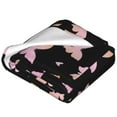 thumbnail image 2 of Bixox Fleece Blanket Gradient Butterfly Pattern Super Soft Double-Sided Microfiber Flannel Blanket for Sofa, Bed, Couch,Suitable for All Seasons - 60"x50", 2 of 5