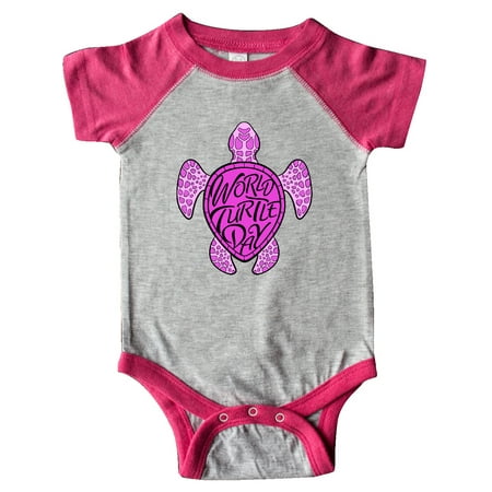 

Inktastic World Turtle Day with sea turtle in pink Gift Baby Boy or Baby Girl Bodysuit