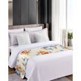 thumbnail image 4 of Xipuska Blue Pumpkin Bed Runners for Cal King Size Bed, Decorative Bed Throws for Foot of Bed, Thanksgiving Eucalyptus Fall Maple Bed Runner Sofa Throw Bedding Scarf Protector Slipcover for Bedroom, 4 of 6