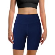 Womens 3/7/9 Swim Shorts High-Waisted Board Shorts with Pockets UPF50+ Quick Dry Beach Swimsuit Shorts