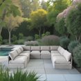 thumbnail image 4 of Patioflare Flexiform U-Shape Modular Patio Sofa Set, Grey, 4 of 9