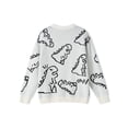 thumbnail image 2 of Seyurigaoka Women Juniors Dinosaur Print Knit Sweater Aesthetic Harajuku Oversized Pullover E-Girl Streetwear Preppy Sweater for Teen Girls, 2 of 9