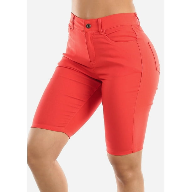 plus size coral shorts
