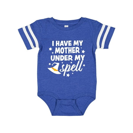 

Inktastic I Have My Mother Under My Spell with Cute Witch Hat Gift Baby Boy or Baby Girl Bodysuit