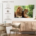 thumbnail image 5 of Elephant Stock Lion Couple Wall Art - Horizontal Canvas Wall Art - Living Room Wall Decor - Animal Canvas - Brown And Gray Decor - 24" x 16", 5 of 8