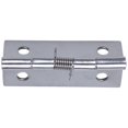 Silver Tone Metal 50×36×2mm Spring Loaded Self Opening Hinges