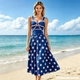 thumbnail image 6 of Women Swimwear, Color Block Bow Cutout One Piece Padded Swimsuit with Polka Dot Skirt Bathing Suit for Vacation, 6 of 7