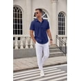 thumbnail image 7 of COOFANDY Mens Button Up Short Sleeve Shirts Regular Fit Business Casual Shirts Summer Fitted Dress Shirts, 7 of 7