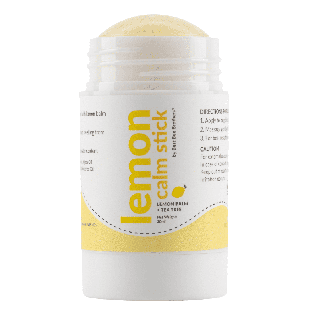 Best Bee Brothers Lemon Calm Stick, Lemon Balm + Tea Tree - Bug Bite Itch Relief Balm for Bug Bites and Skin Irritation - Insect Bites Itch Relief - Mosquito Bite Relief