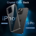 thumbnail image 4 of JETech 5 in 1 Case for iPhone 15 Pro 6.1-Inch with 2-Pack Each Tempered Glass Screen Protector and Camera Lens Protector, Non-Yellowing Shockproof Bumper Phone Cover (Black), 4 of 7