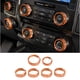 thumbnail image 1 of Para F150 interruptor de aire acondicionado remolque 4WD VOL perilla botón embellecedor para Ford F150 XLT 2016 2017 2018 2019 aluminio naranja 6 piezas (no para 2021 2022), 1 of 5