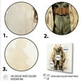 thumbnail image 3 of Designart "Bear in a Parka" Animals Framed Wall Art - Traditional Brown Bear Living Room Framed Canvas Art, 3 of 6