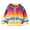 Dark Rainbow, variant on BULLPIANO Baby Kid Girl Hooded Jacket Rainbow Stripes Sweatshirts Coat Tops Zip Hoodie Outerwear Clothes