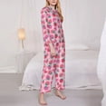 thumbnail image 2 of Bingfone Womens Pajama Sets Haear Strawberry Print,Long Sleeve Loungewear Pajamas Set-X-Large, 2 of 8