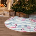 thumbnail image 5 of Sikiie Flamingo and Pineapple Nativity Christmas Tree Skirt, Jesus Christian Winter Holiday Tree Mat Decoration(30-48IN)48", 5 of 6