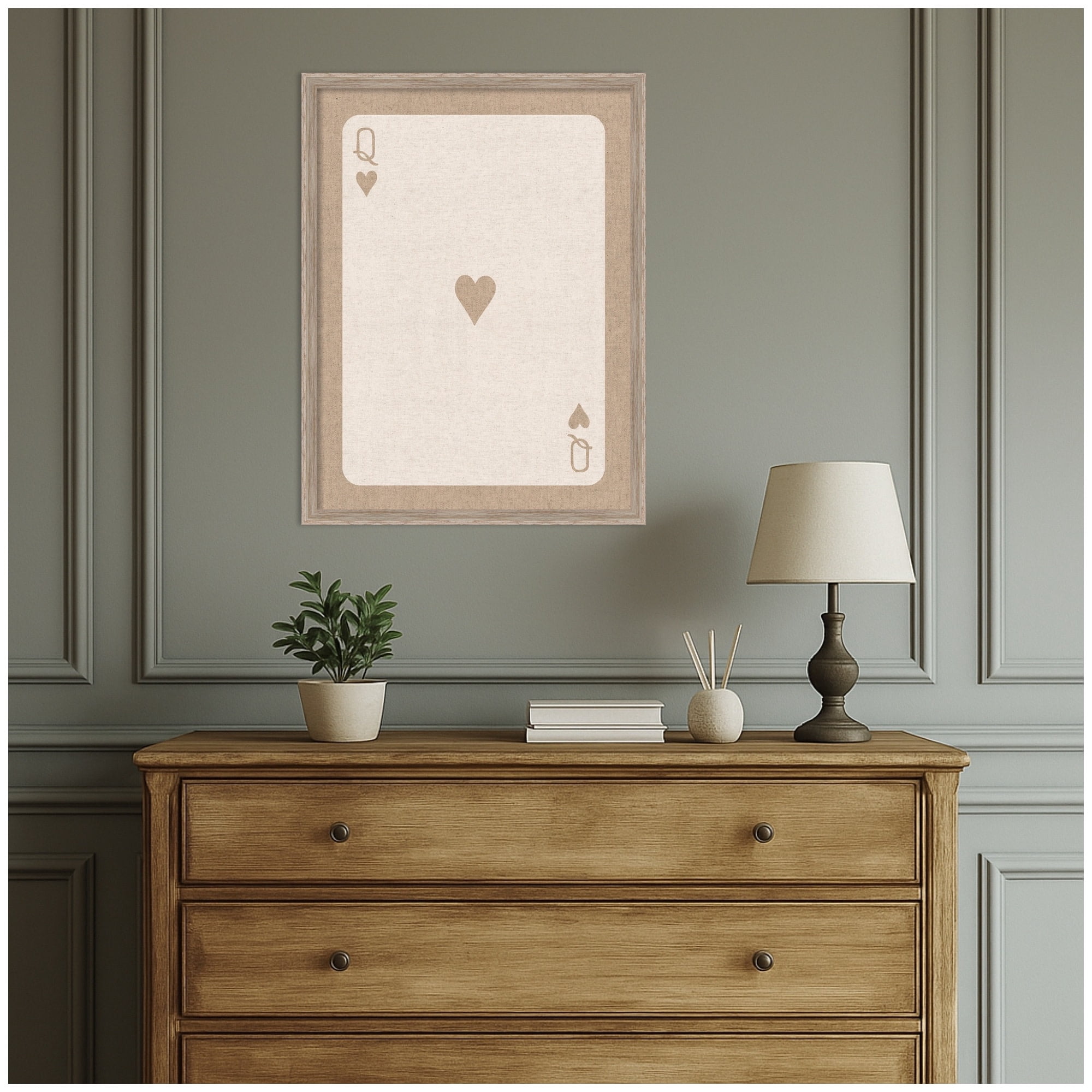 Kate and Laurel Framed Fabric Pinboard 19 x 25,  Printed Linen Rustic Farmhouse Bulletin Board for Use as a Vision Board or Wall Organization, Hardwood Wedge White Wash Frame