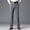 Gray, variant on Brondbend Men's Big and Tall Dress Pants Straight Leg Pants Men Elastic Waist Zipper Pocket Button Trousers Solid Casual Fashion Wrinkle-Free Trousers Classic Fit Office Work Suit Pants