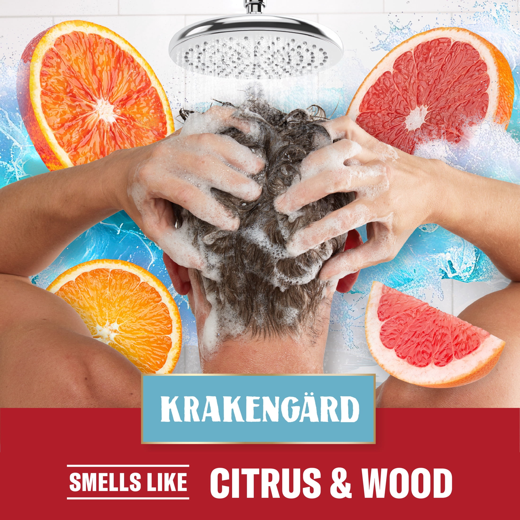 (6 pack) Old Spice Krakengard 2in1 Mens Shampoo and Conditioner, Healthier, Fuller, More Moisturized Looking Hair, 13.5 fl oz